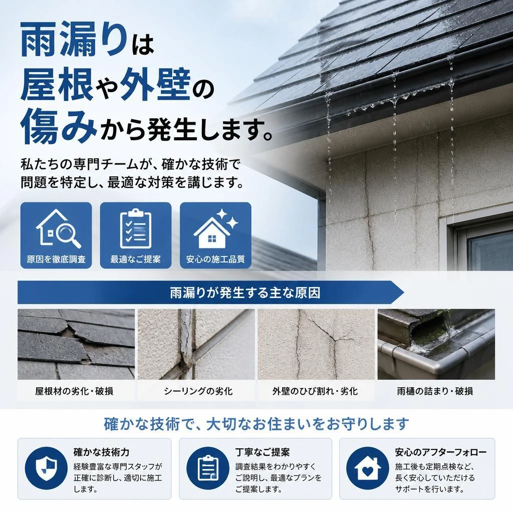 雨漏りの原因を徹底分析