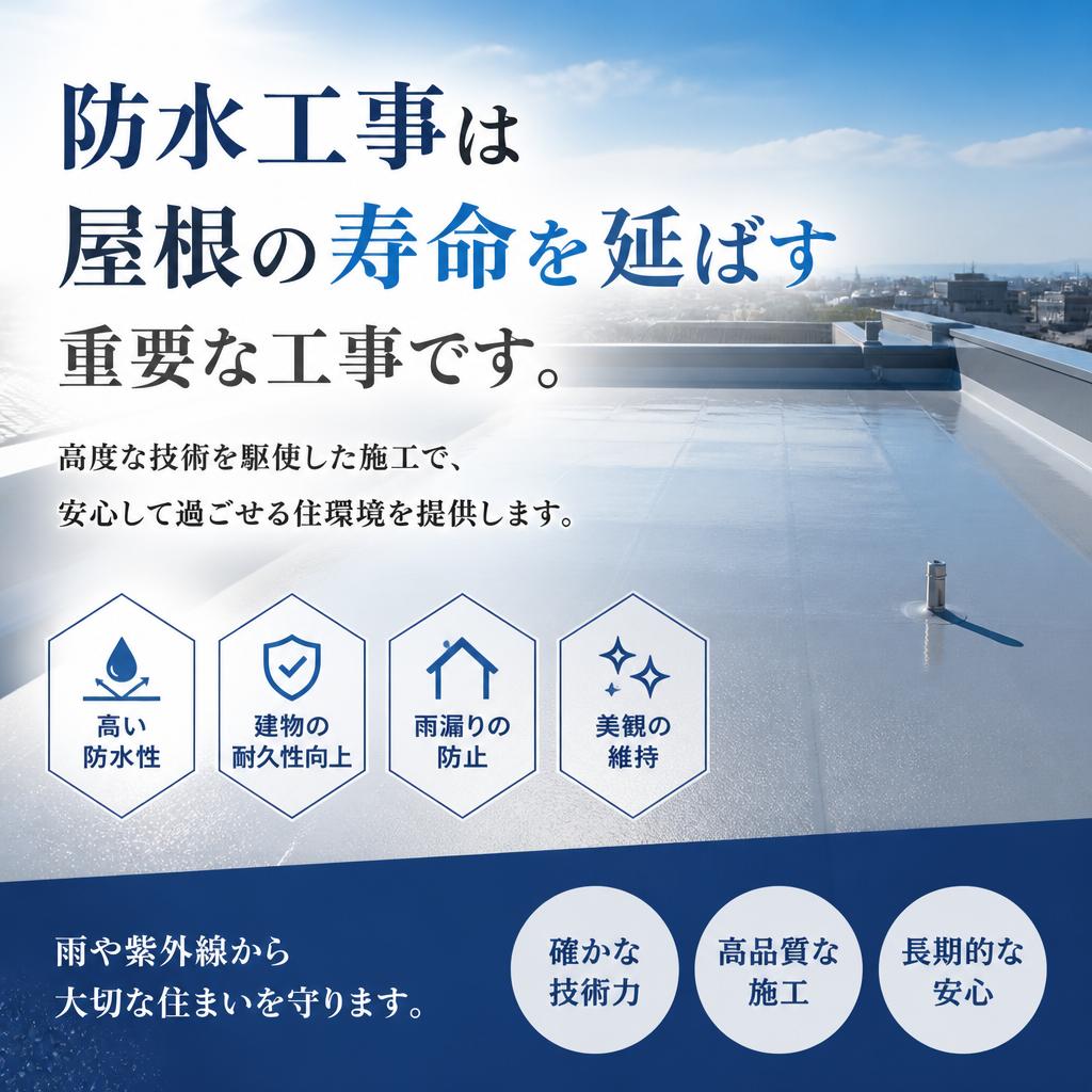 高品質な防水工事で長持ちする屋根を実現