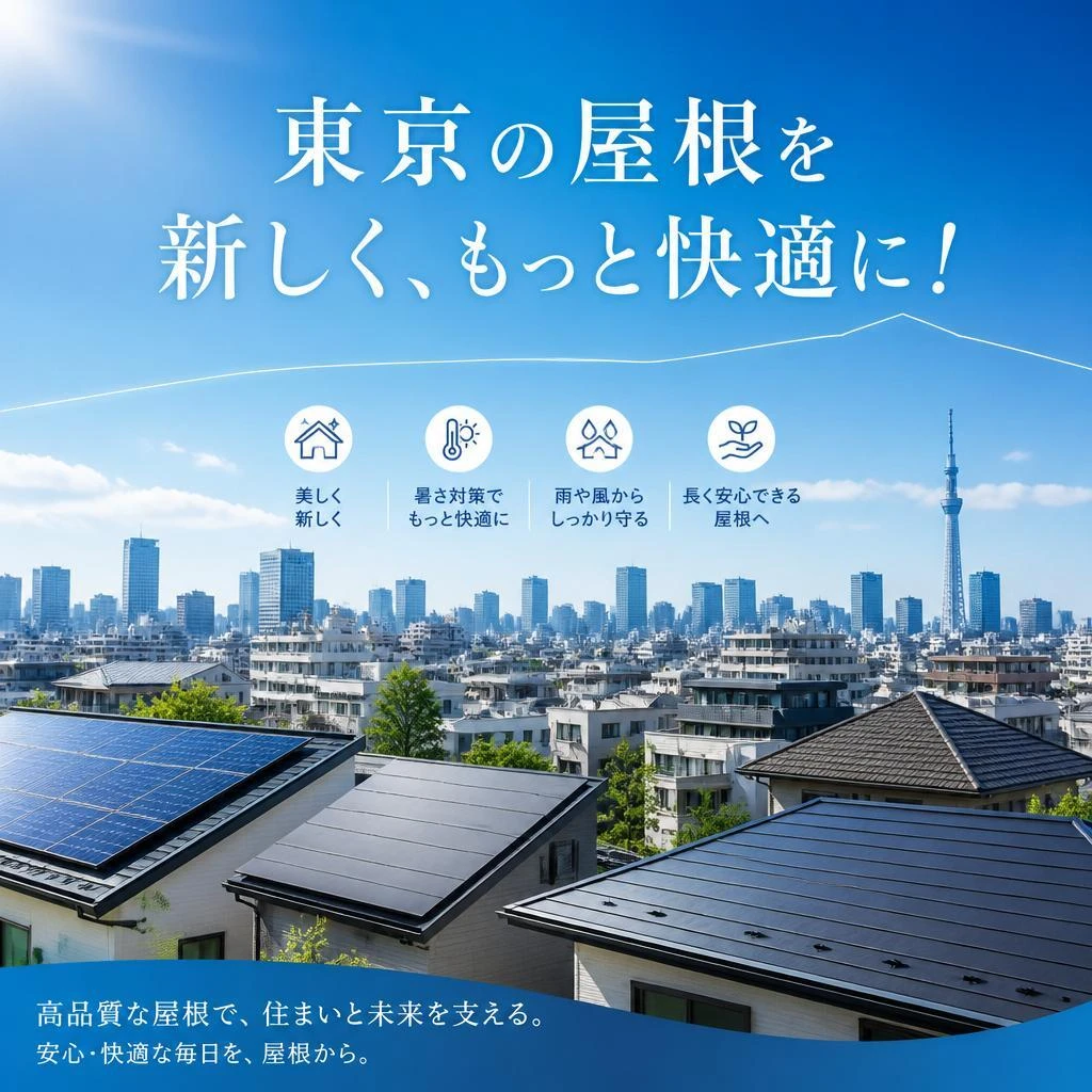 東京の屋根を新しく、もっと快適に！