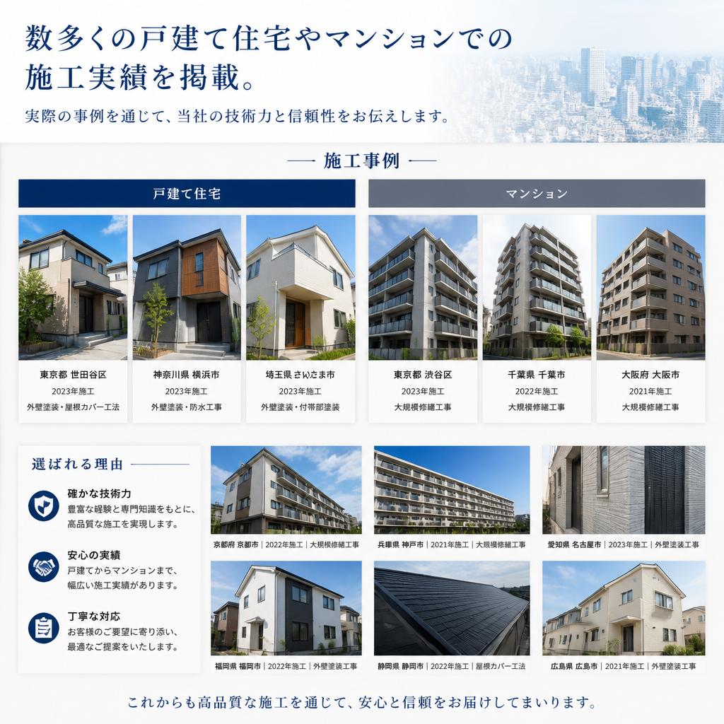 豊富な施工実績