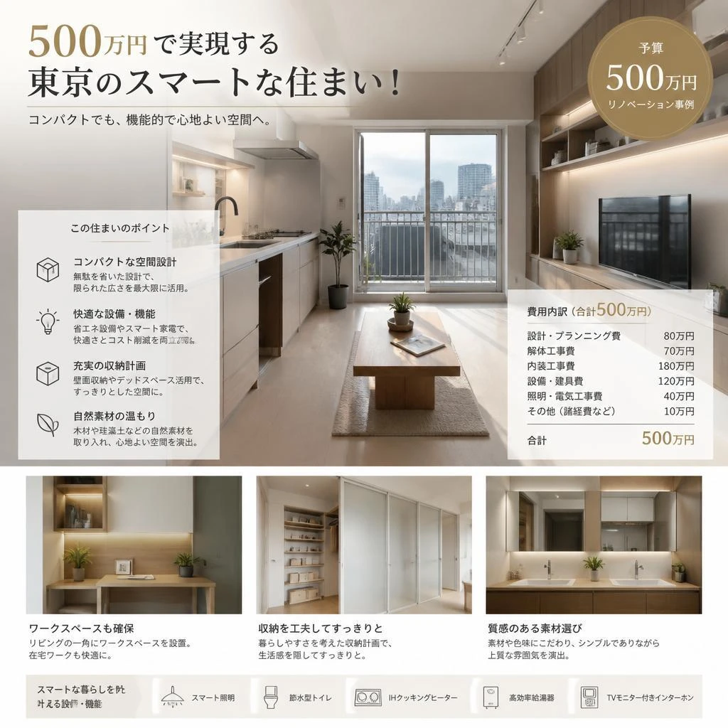 500万円で実現する東京のスマートな住まい！