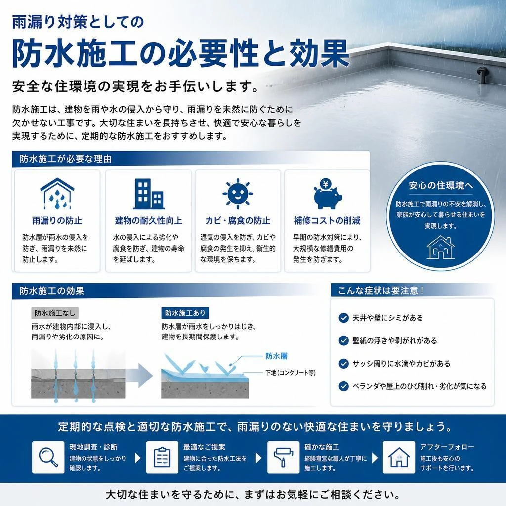 防水施工で安心生活