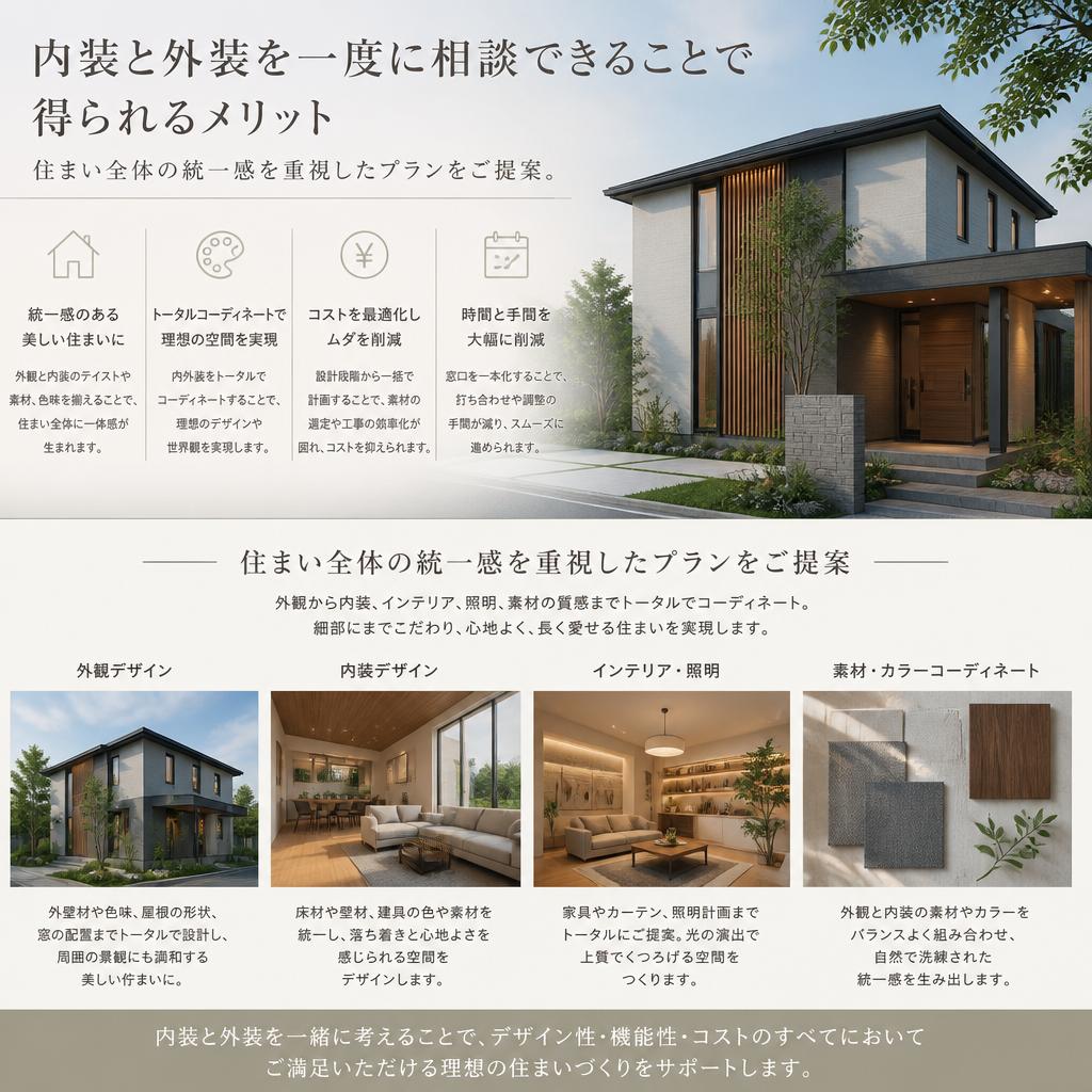 内装外装一括相談のメリット