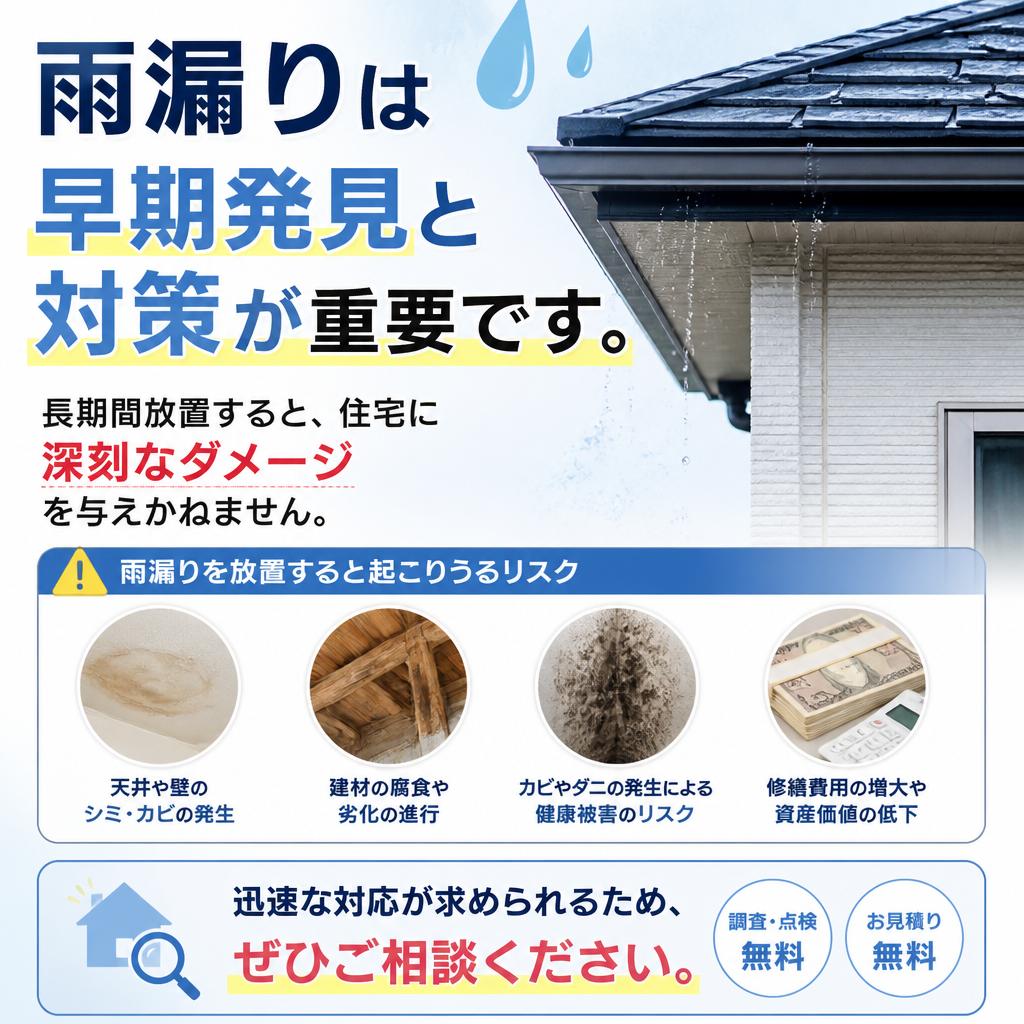 雨漏り修理の必要性