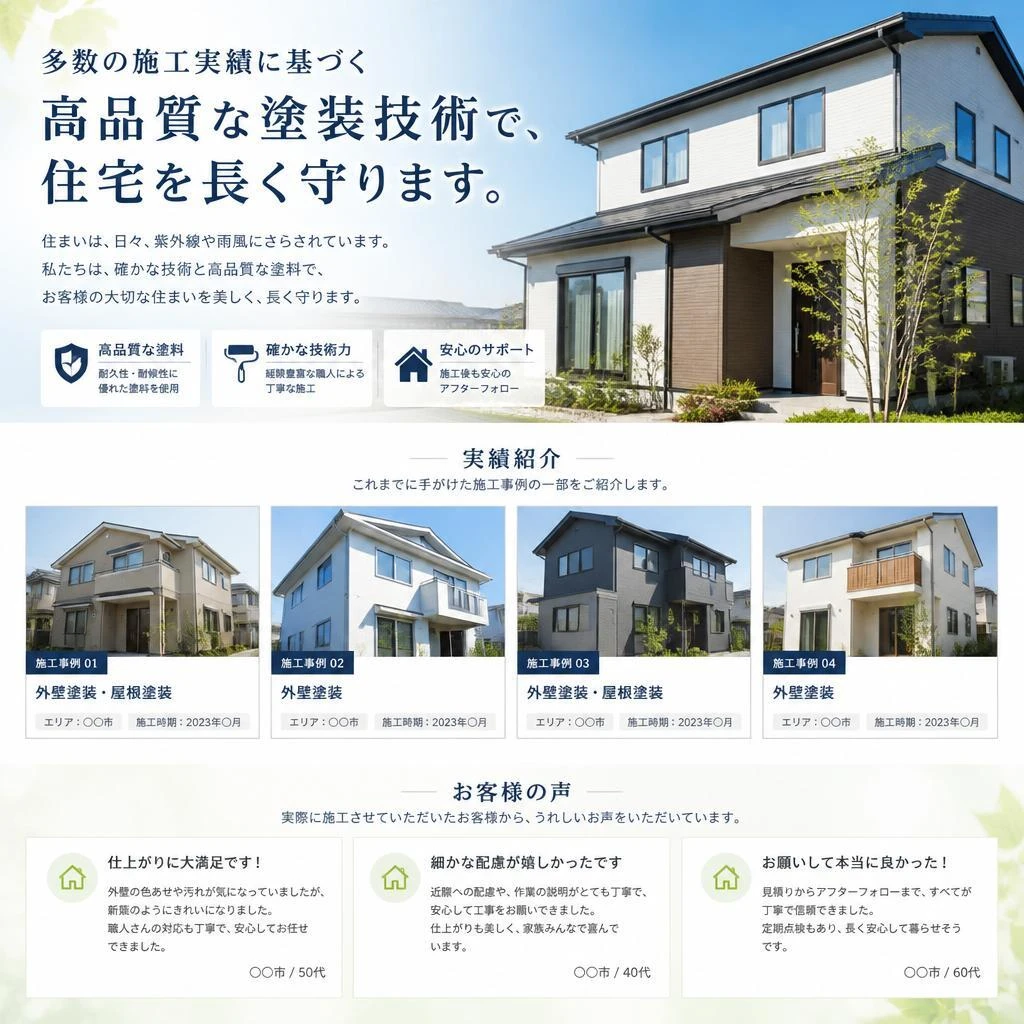4. 20年以上の安心の施工実績