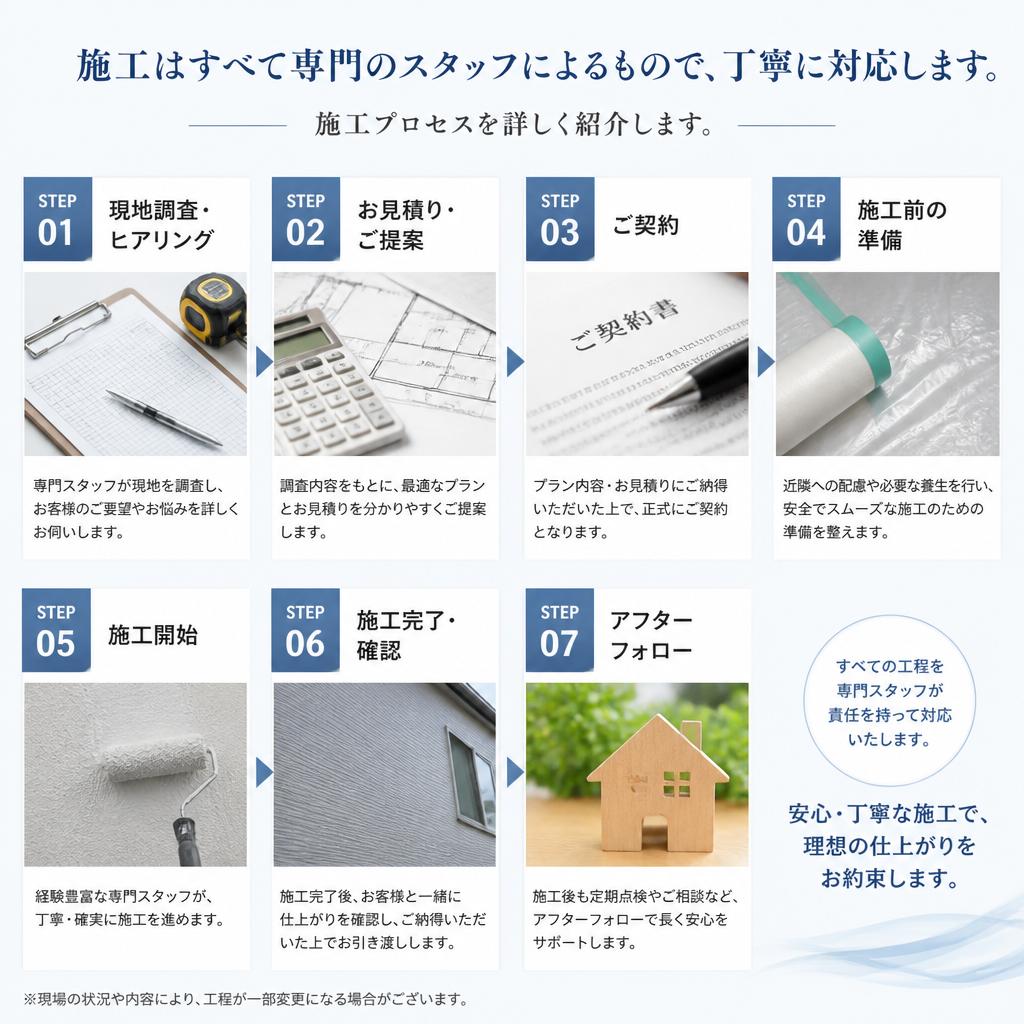 5. 丁寧な施工プロセス