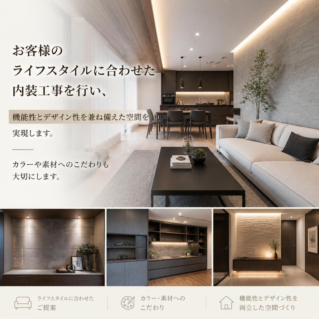 内装工事のこだわり