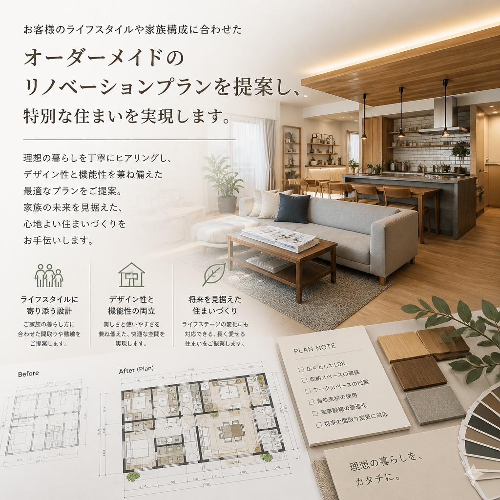 住まいに合わせたオーダーメイドの提案