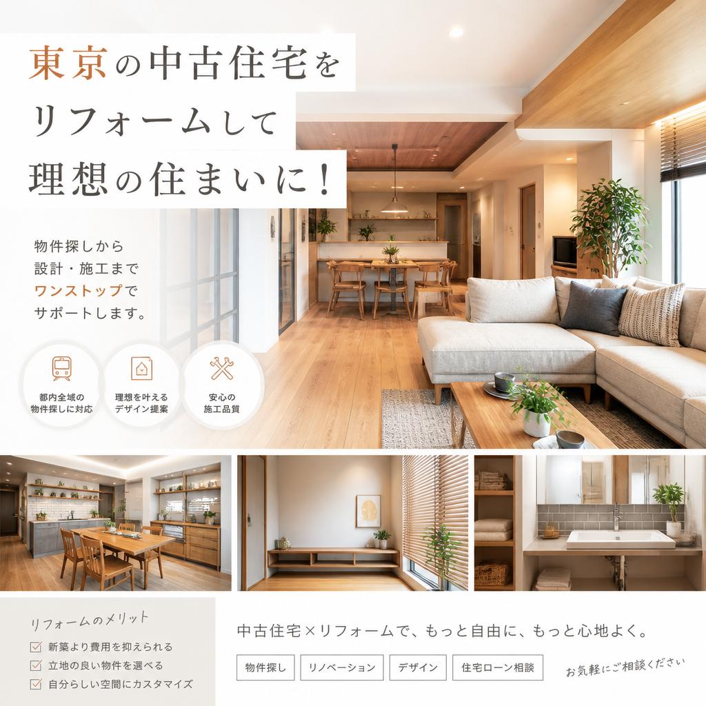 東京の中古住宅をリフォームして理想の住まいに！