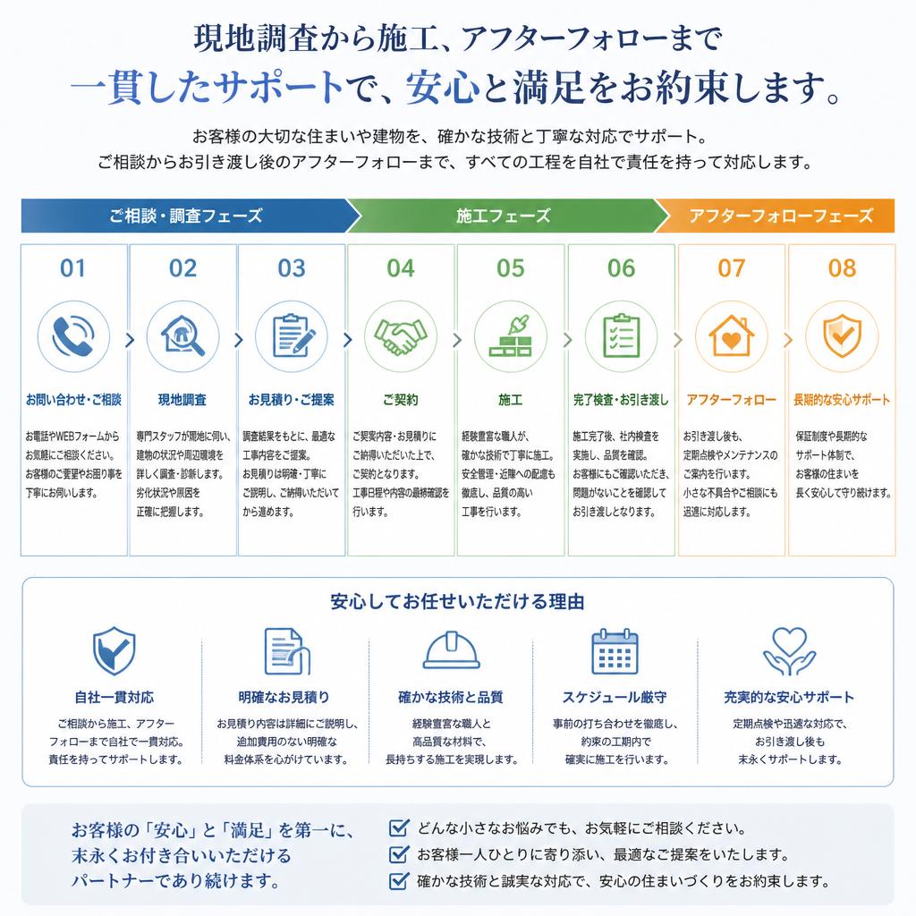 当社の施工フロー