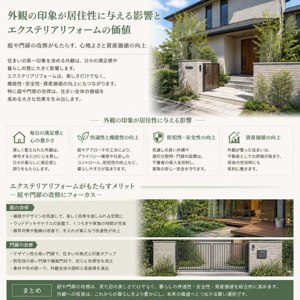 エクステリアリフォームの重要性