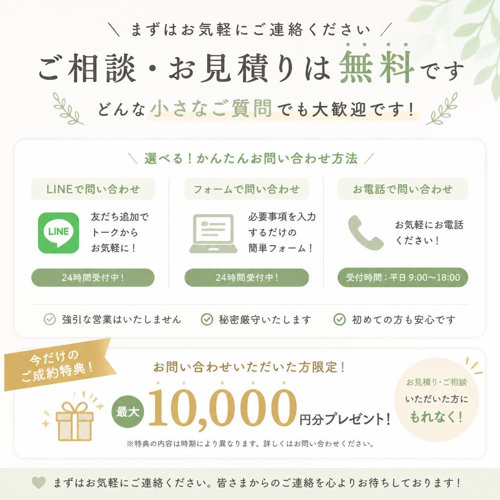 今すぐお問い合わせ！