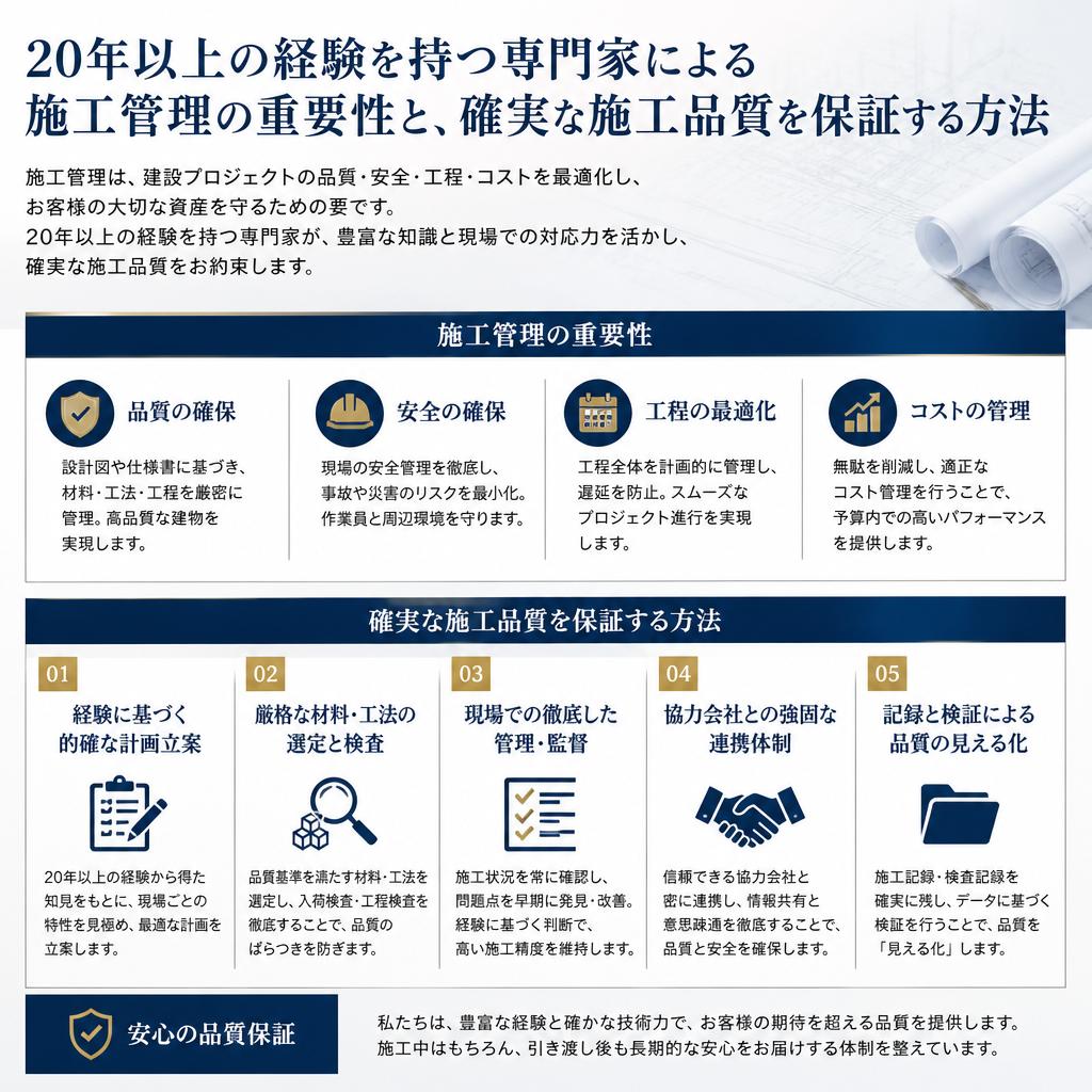 安心・安全な施工管理