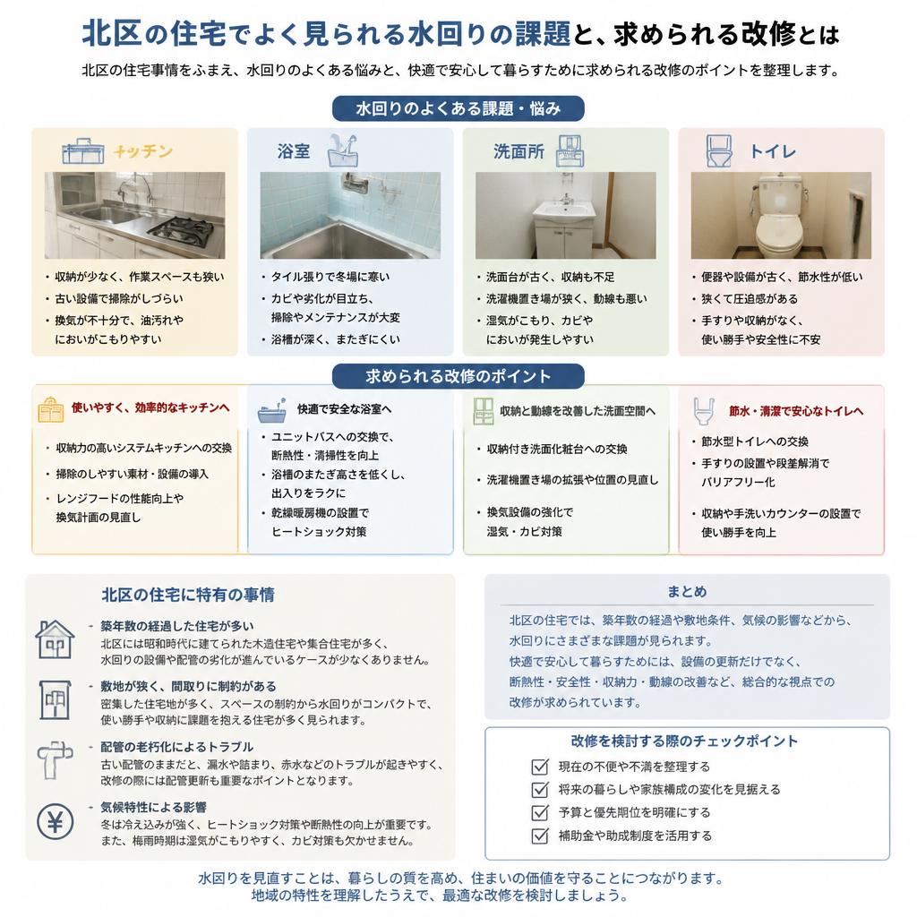 北区における水回りの現状とは？