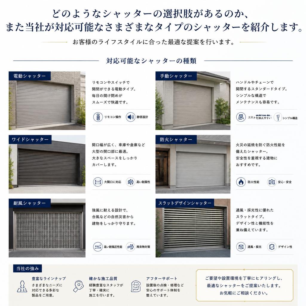施工対象としてのシャッター