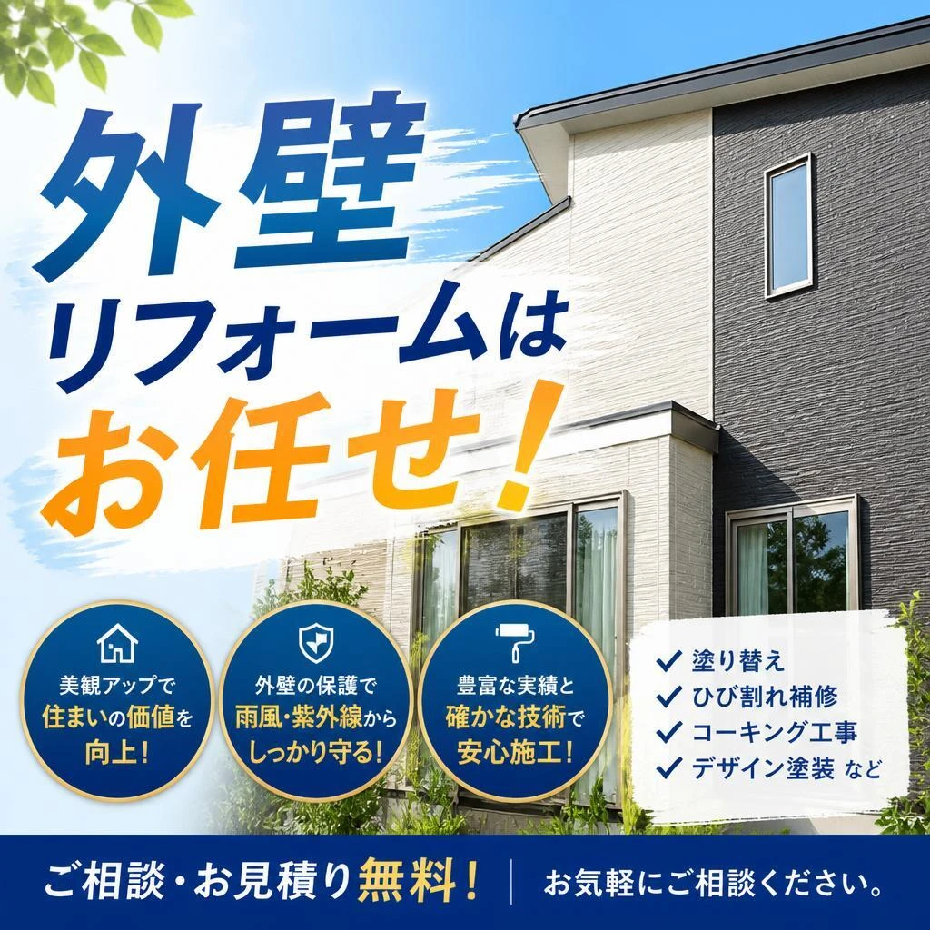 外壁リフォームはお任せ！
