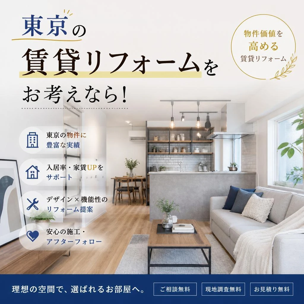 東京の賃貸リフォームをお考えなら！