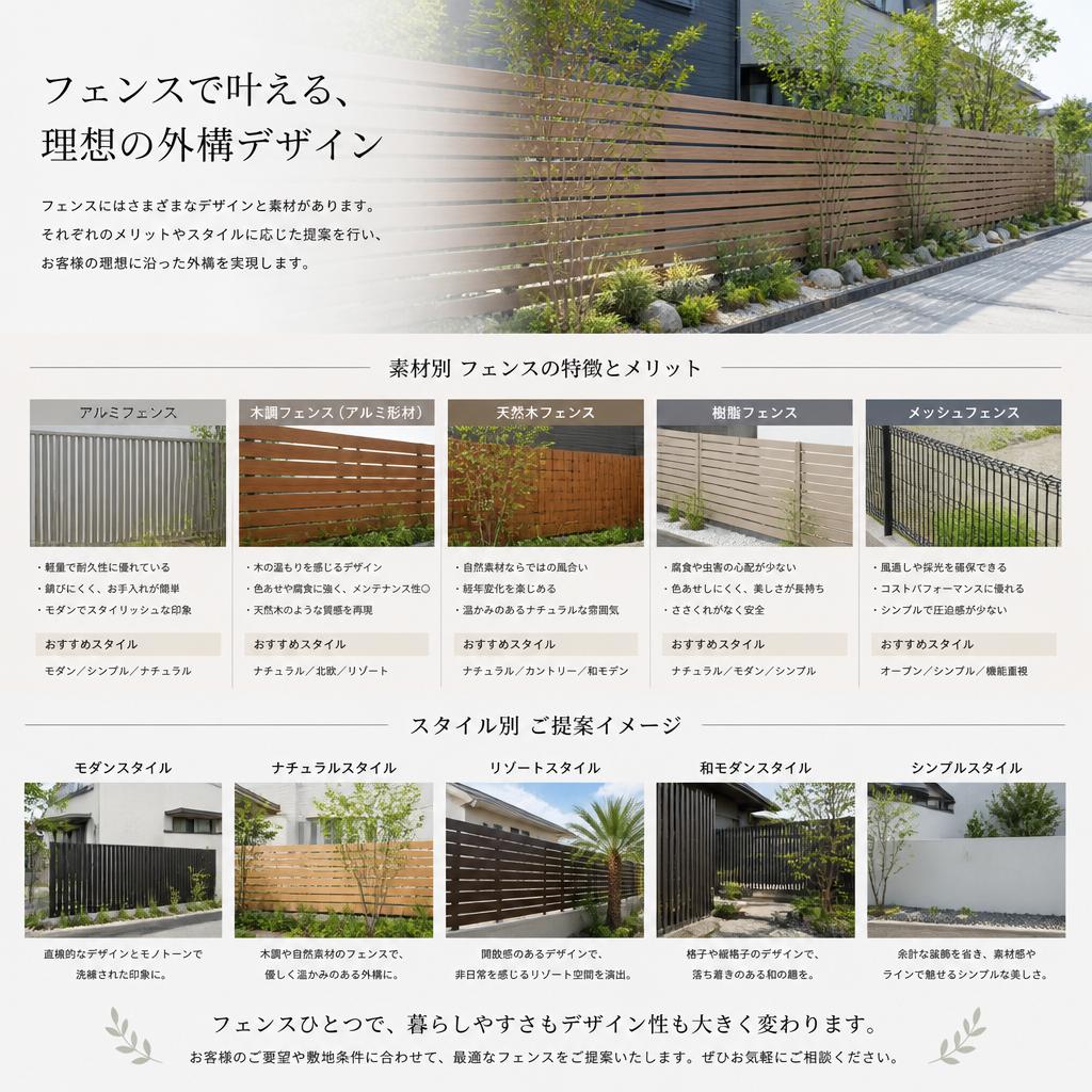 多様なデザインと素材のご提案