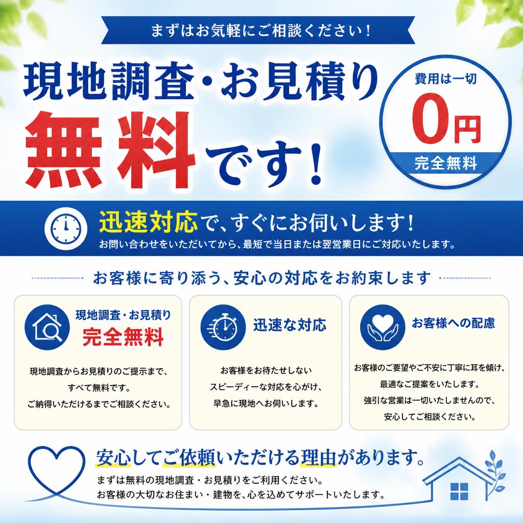 現地調査と無料見積り