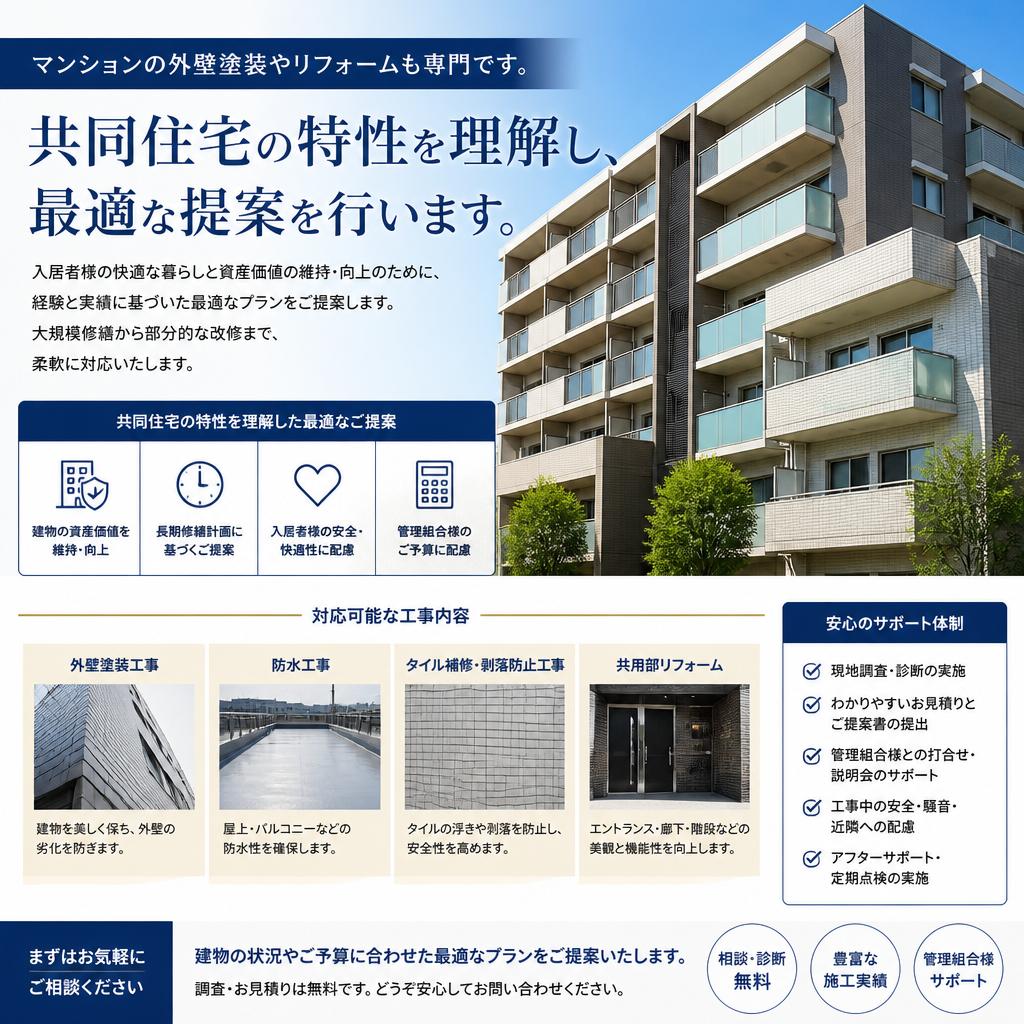 マンション管理もお任せ