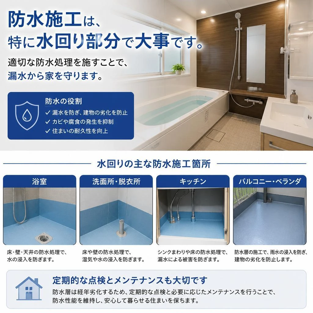 5. 防水施工で長持ちする家に