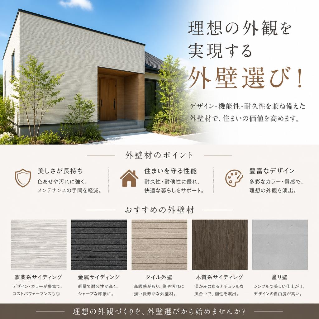 理想の外観を実現する外壁選び！