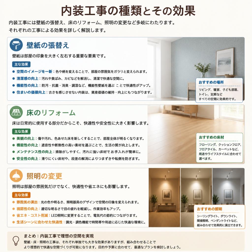 幅広い内装工事のご紹介