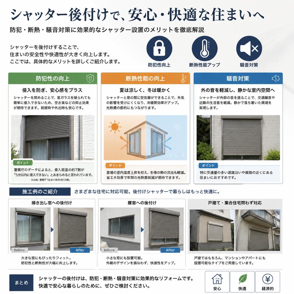 2. シャッター後付のメリット
