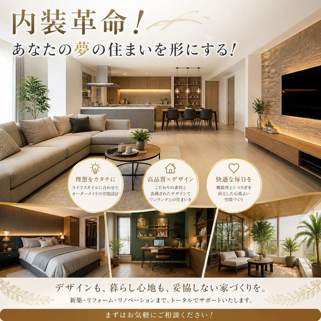 内装革命！あなたの夢の住まいを形にする！