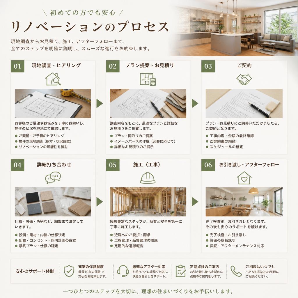 住宅リノベーションの流れ
