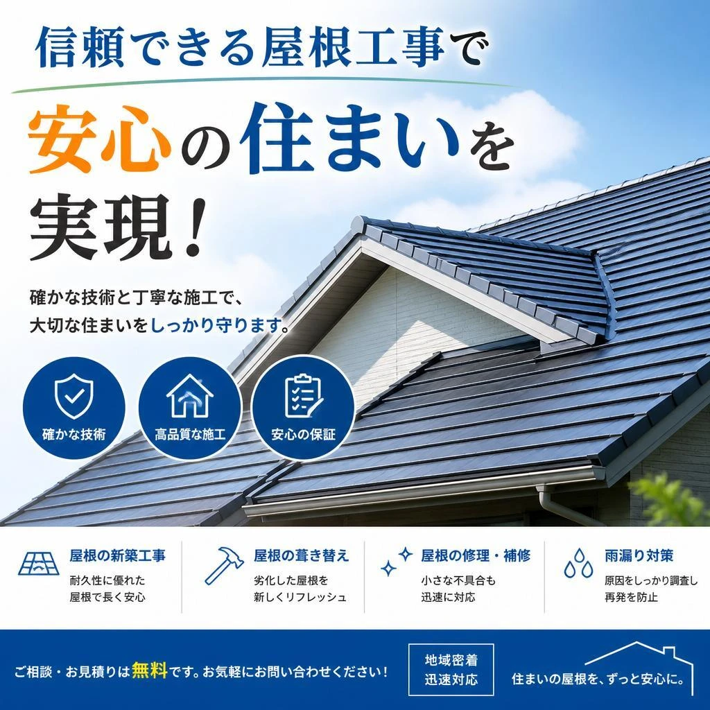 信頼できる屋根工事で安心の住まいを実現！