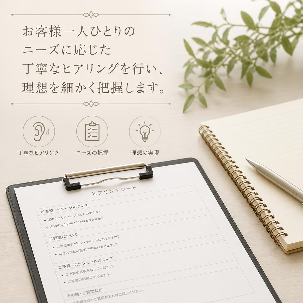あなたの要望をしっかりヒアリング