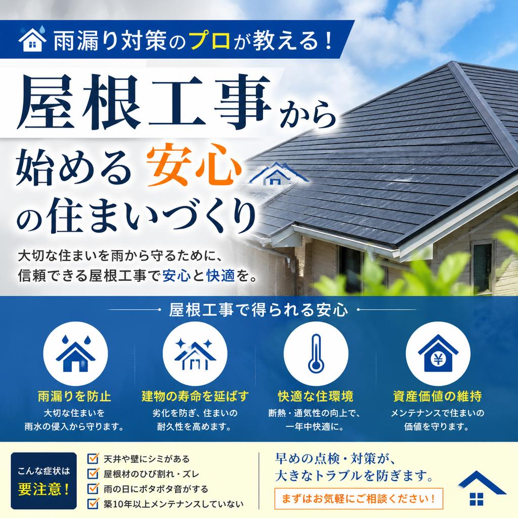 雨漏り対策のプロが教える！屋根工事から始める安心の住まいづくり
