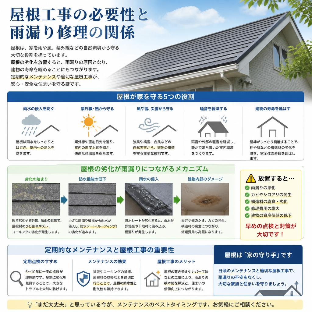 2. 徹底解説！屋根工事の必要性