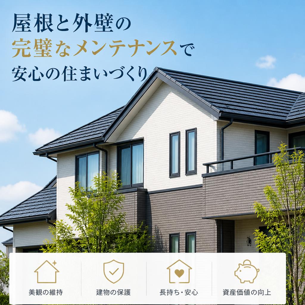 屋根と外壁の完璧なメンテナンスで安心の住まいづくり