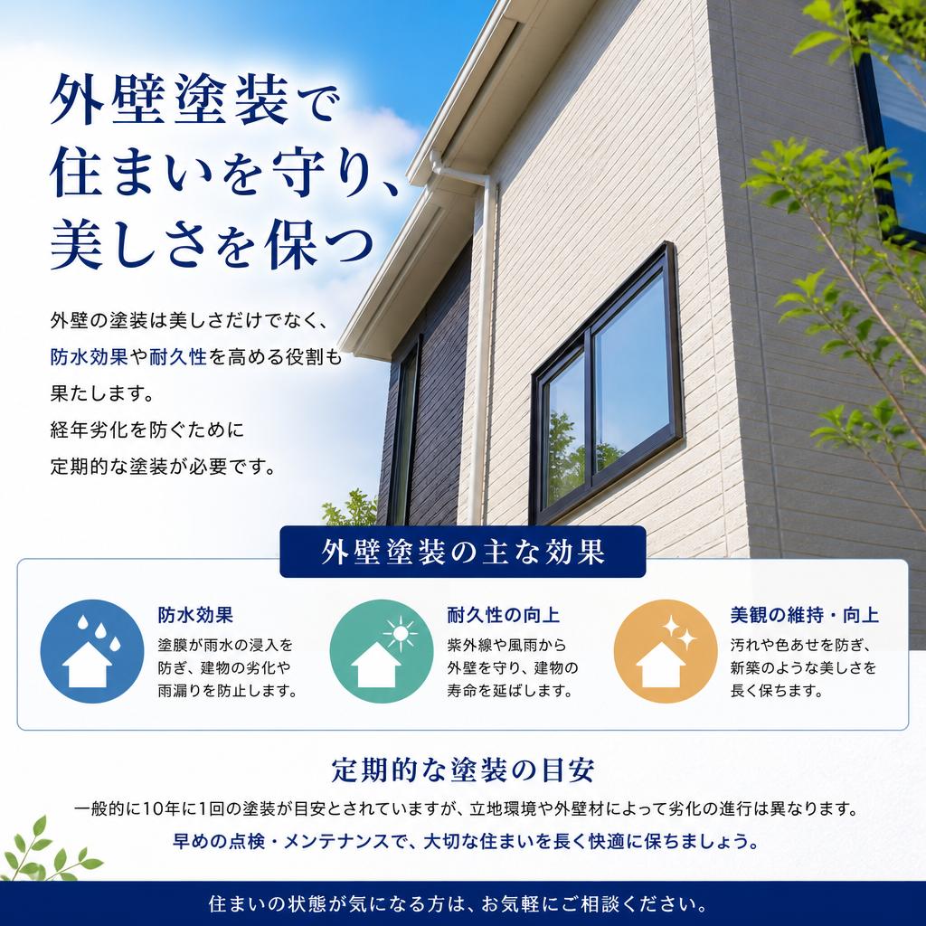 外壁塗装のメリット