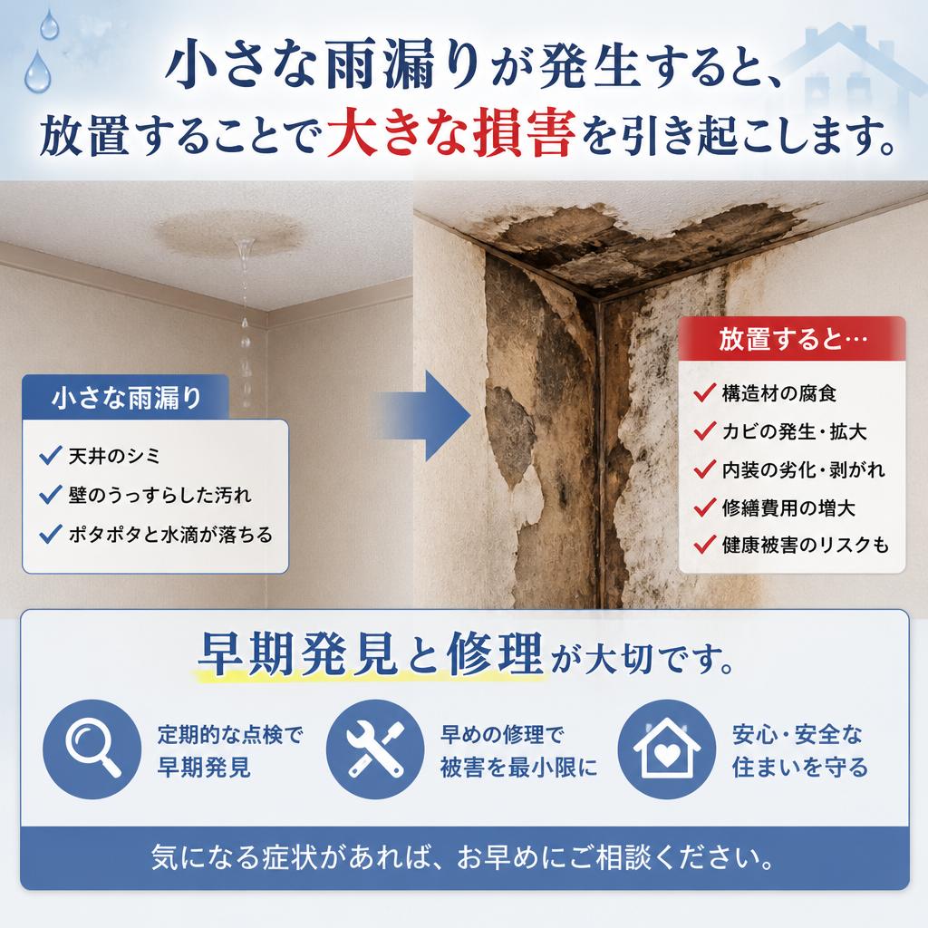 降雨による雨漏りのリスク