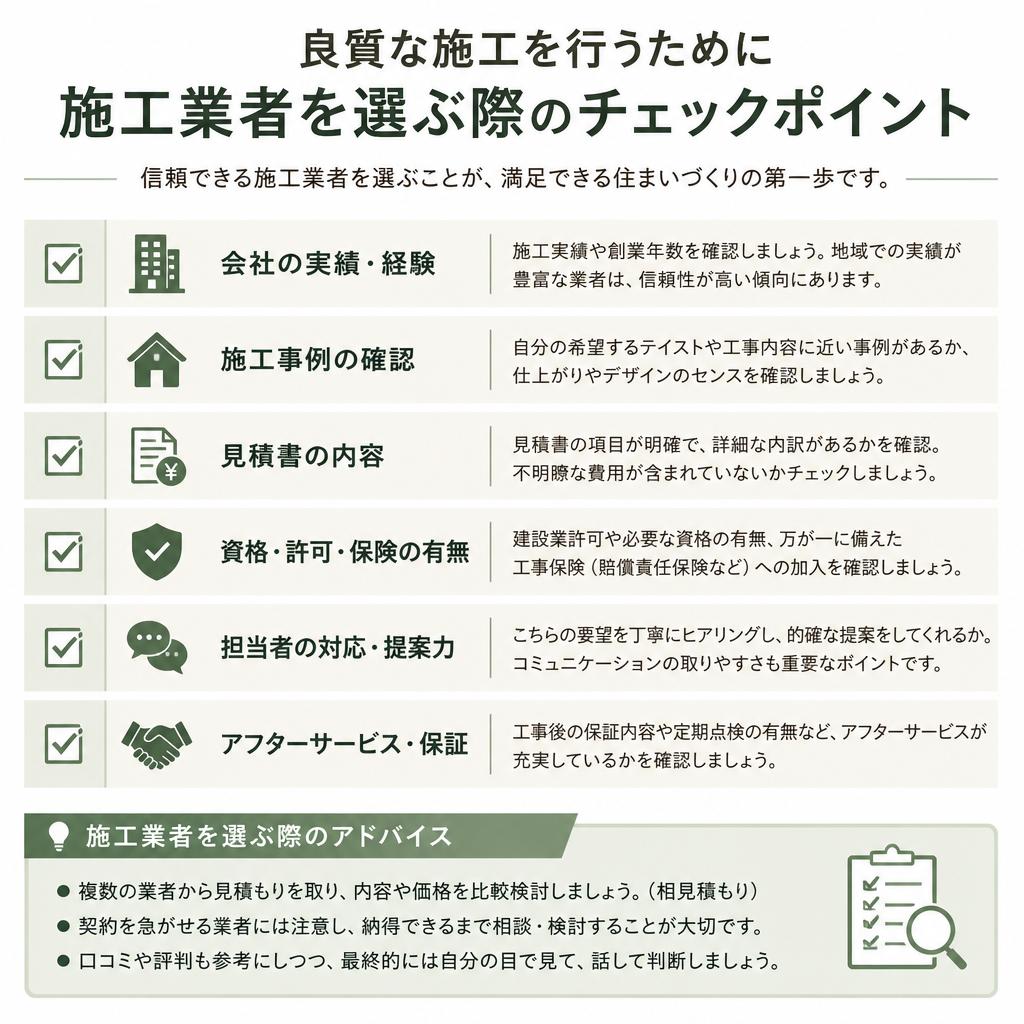 5. 信頼できる施工業者の選び方
