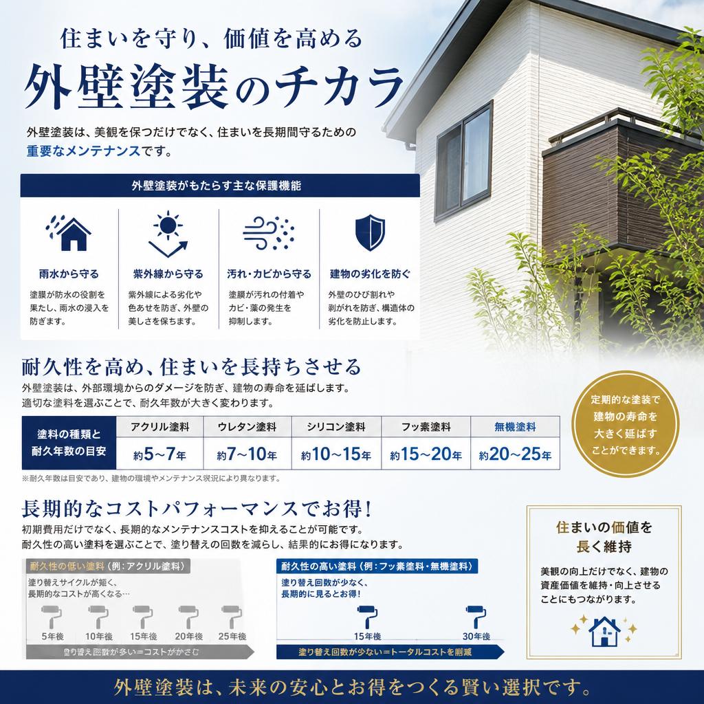 2. 外壁塗装のメリット