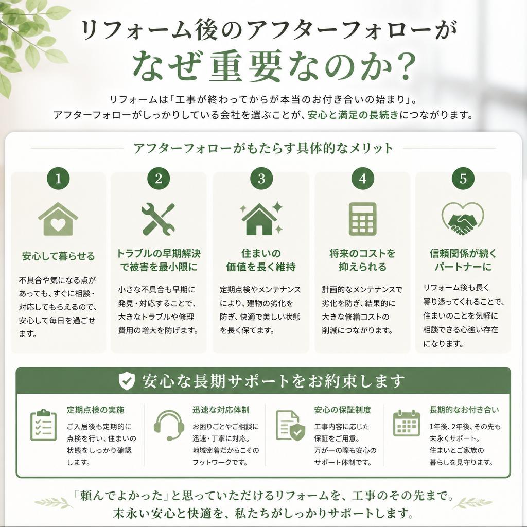 5. アフターサポートの重要性