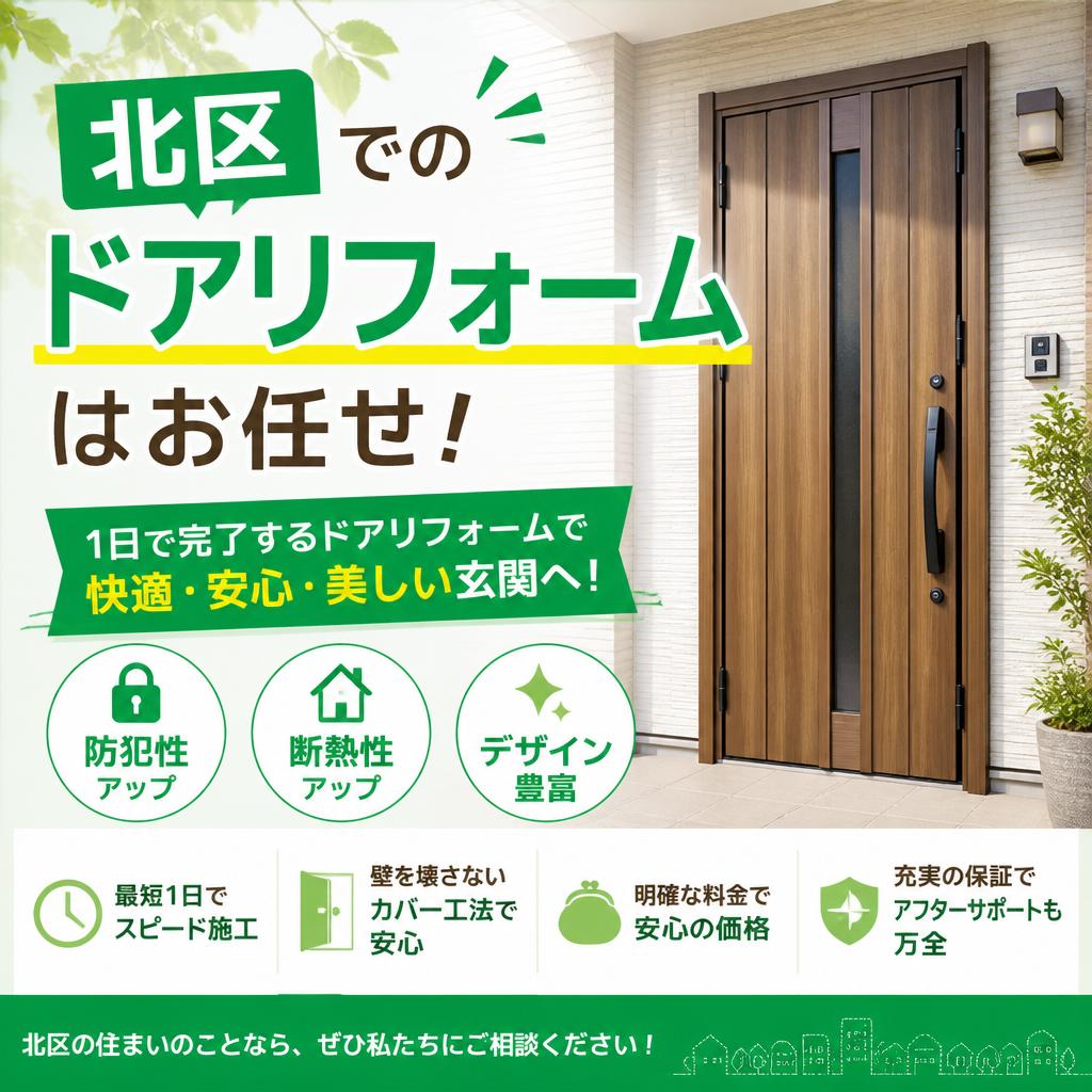 北区でのドアリフォームはお任せ！