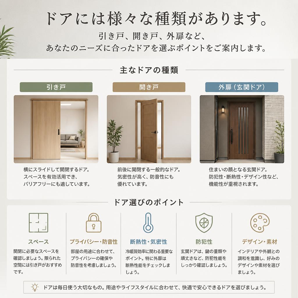 多様なドアの種類