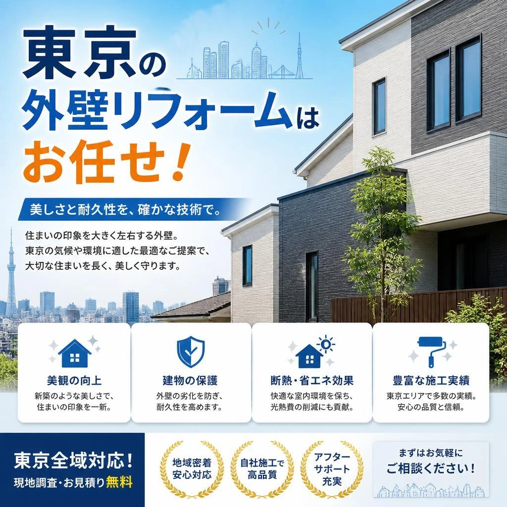 東京の外壁リフォームはお任せ！ 