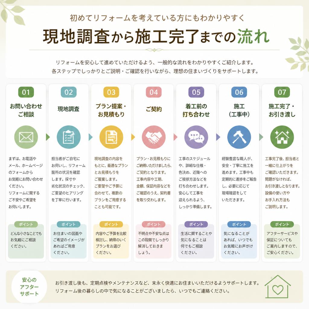 リフォームの流れとポイント