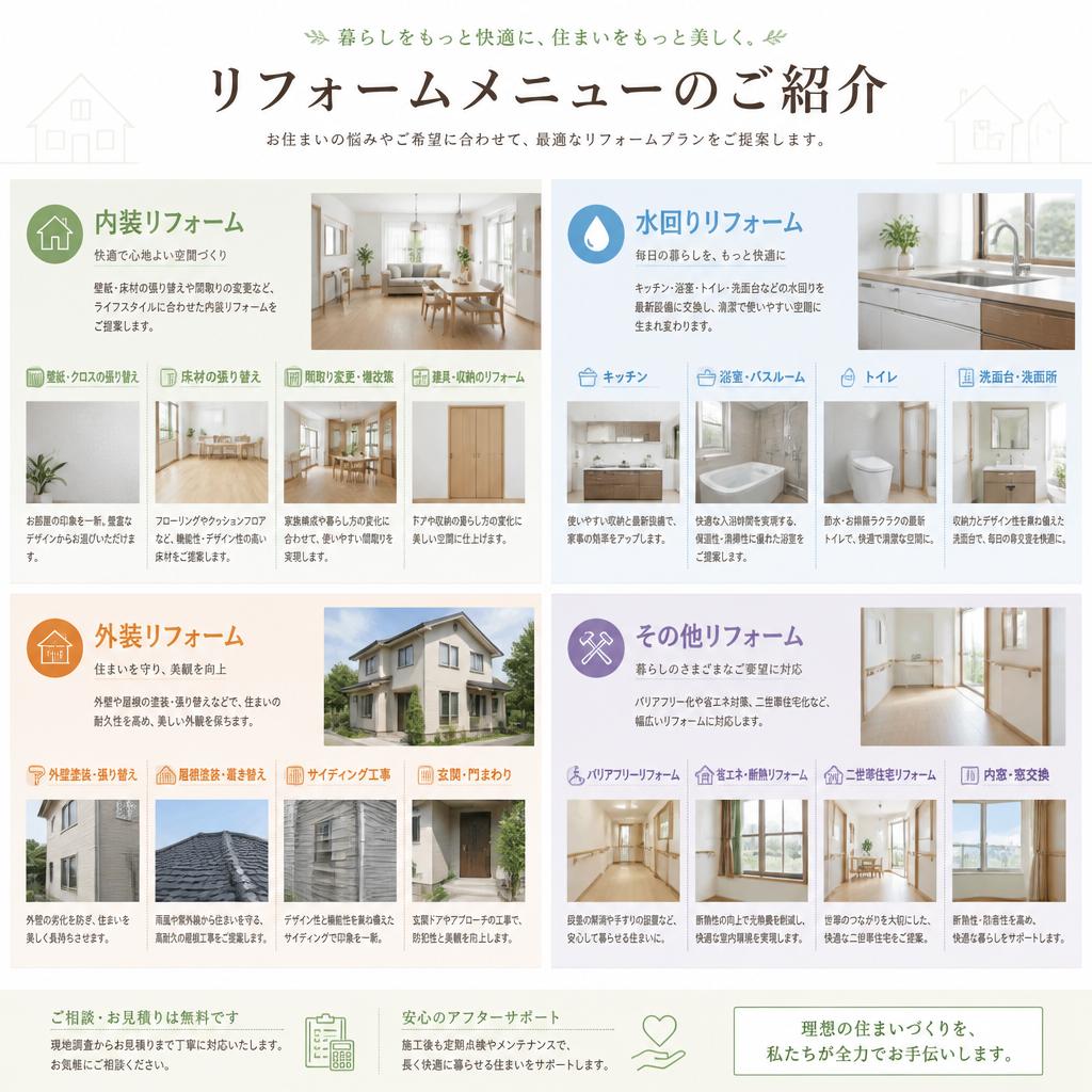 4. リフォームメニューのご案内