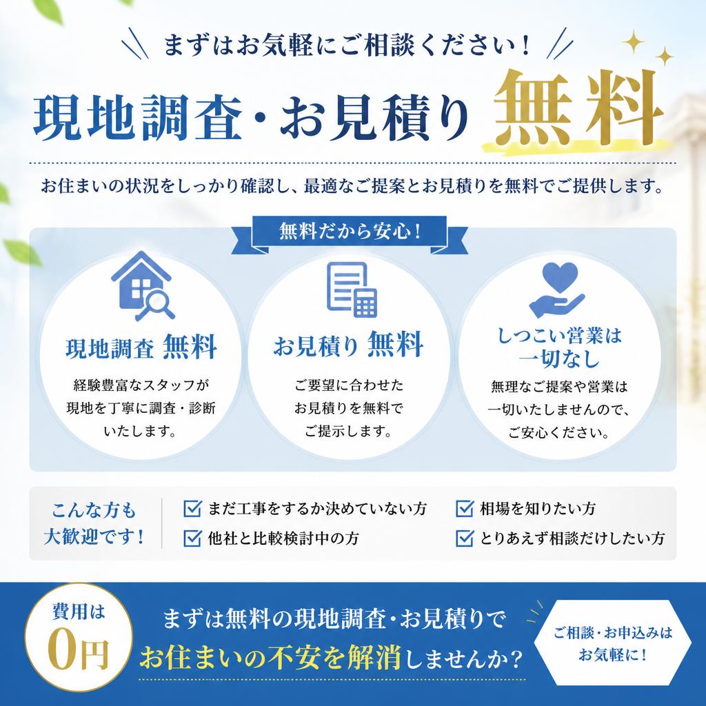5. 無料現地調査とお見積り