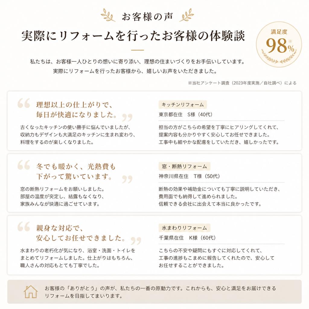 4. お客様の声を集めました！