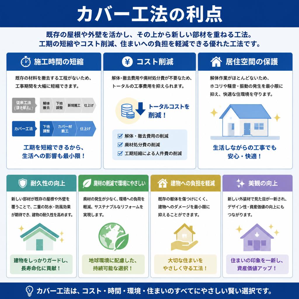 カバー工法のメリット