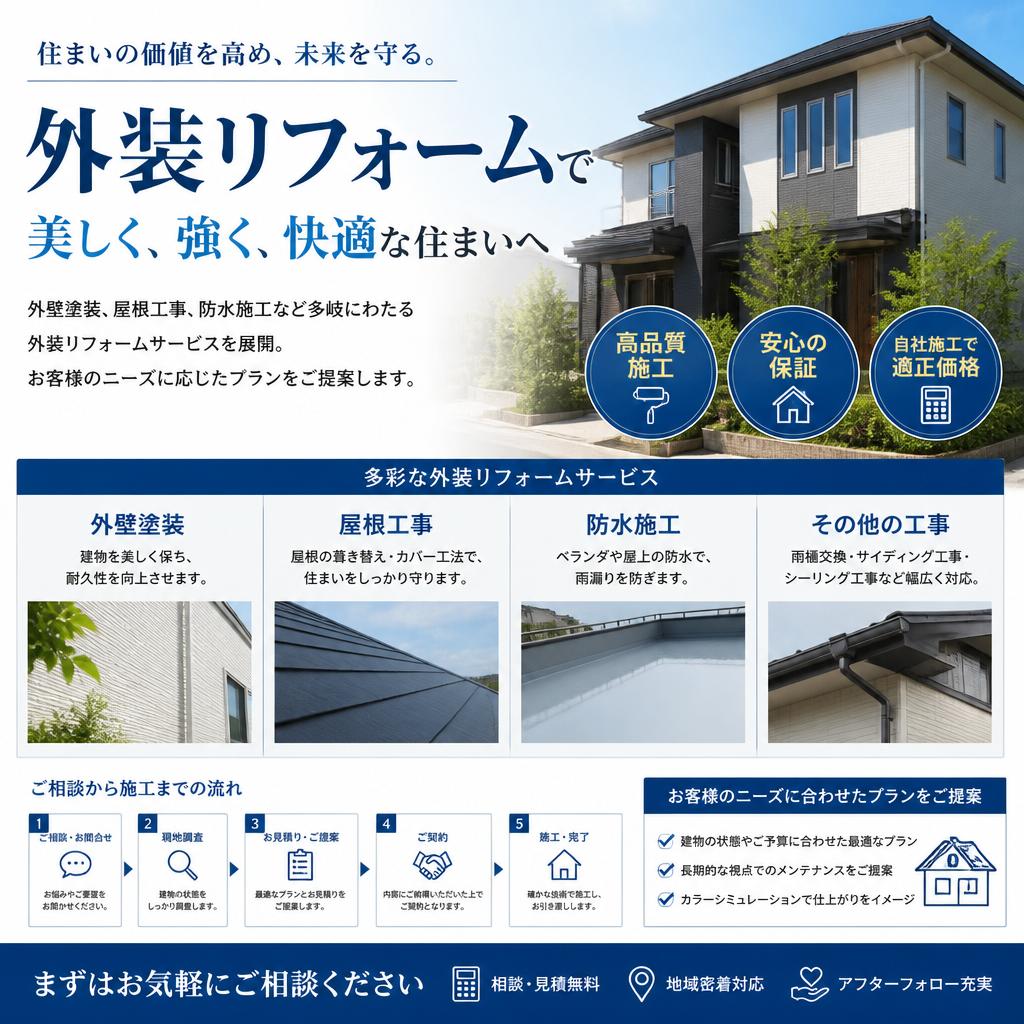 当社の提供する外装リフォームサービス