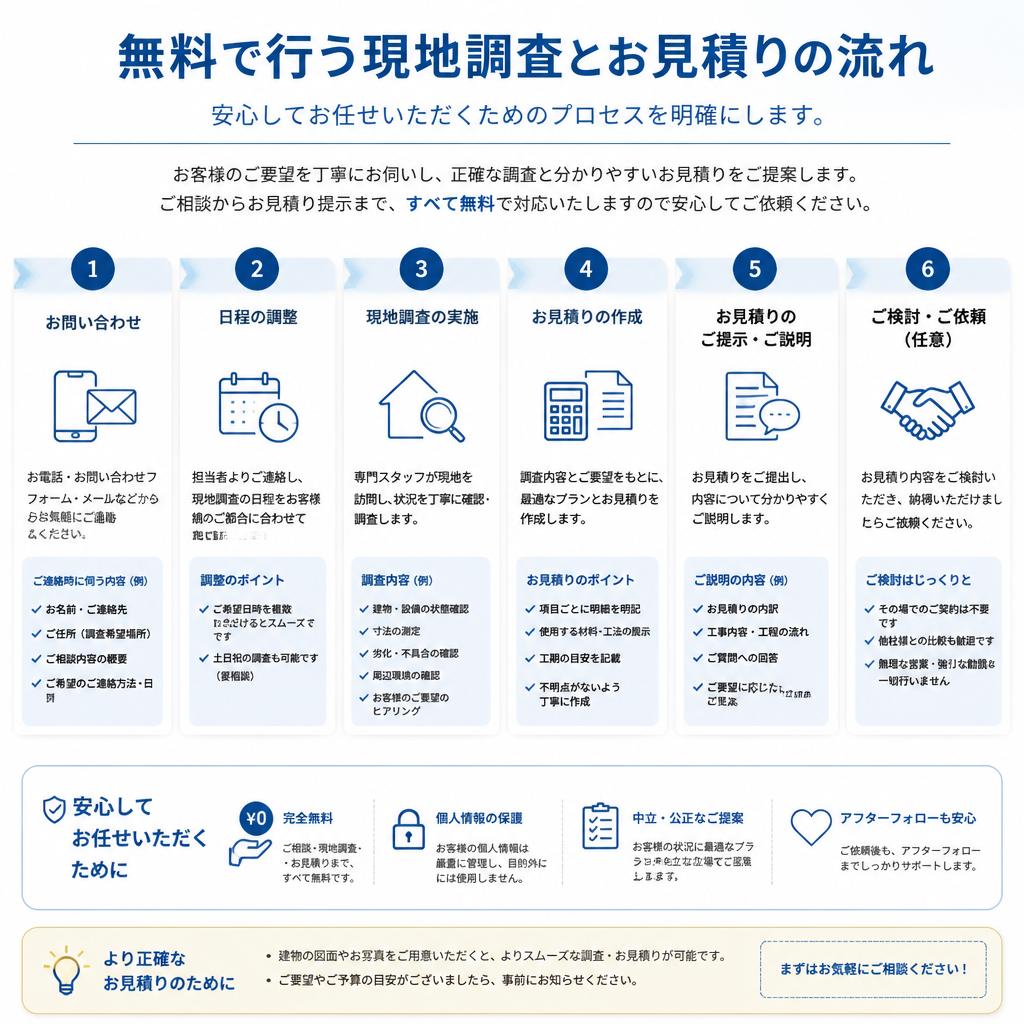 現地調査・見積りの流れ